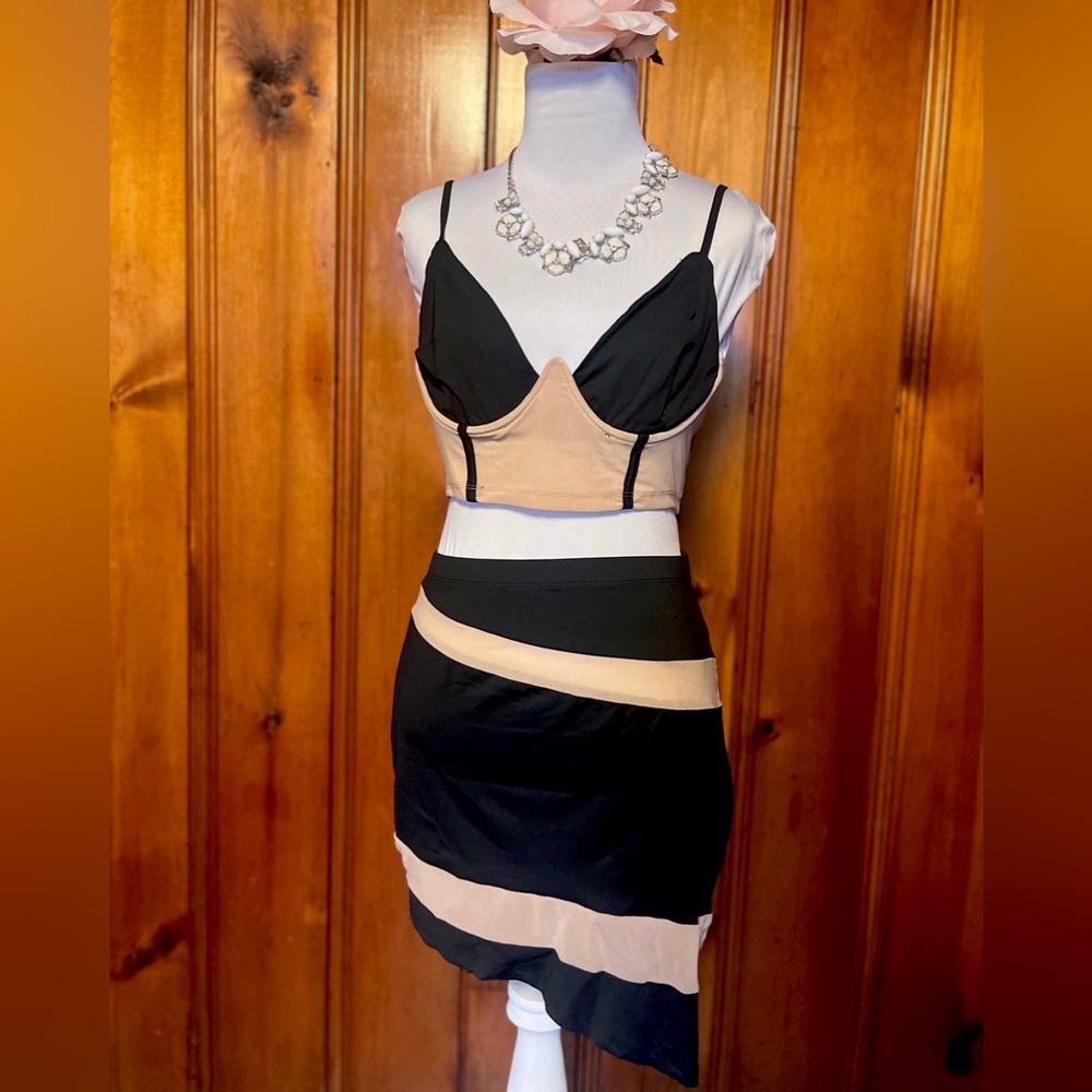 Citru 2pcs Crop top & Citru Skirt